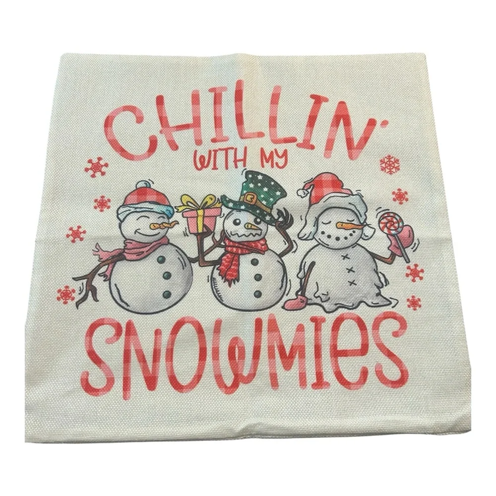 Chillin' with My Snowmies Pillow Cover‎